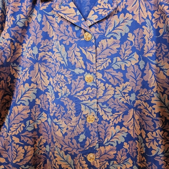 Vintage Krazy Cat Leaf Lightweight Corduroy Collar Button Down Jacket Shacket - Picture 4 of 6